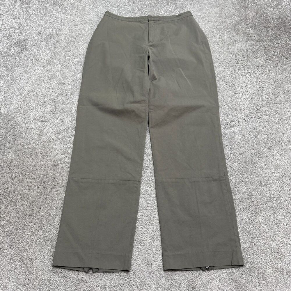 Vintage 2000 Banana Republic Stretch Straight Ankle Zip Pants Womens 2 Grey Y2K